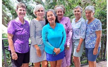 The Birdie Bunch, the Stableford-winning team, includes, from left, Sue Riegler, Mindi McCann, Mia Fitzgerald, Emily Gordon, Sue Lansdell and Sue Burke. Submitted photo