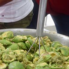A giant bowl of avocados are about to be turned into fresh guacamole by King of All Guacamole who will be at both markets on Saturday. Photo by Judie Mackie/Special