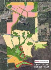 Community Park Parcels and Liberty Cove Concept Plan. Photo courtesy Liberty Cove Park Donation and Credit Agreement mobility and parks.