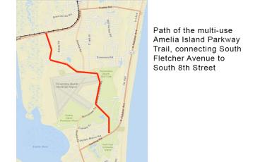 Path of the multi-use Amelia Island Parkway Trail, connecting South Fletcher Avenue to South 8th Street. Submitted photo
