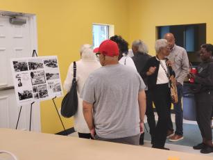 Members of the community saw plans and photos of the glory days of Evans Rendezvous at a meeting held to involve the public in the process of reinventing the building and nearby county-owned properties to become the American Beach Historic Park. Photo by Julia Roberts/News-Leader