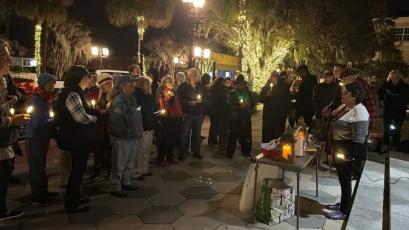 Carlene McDuffie, president of the Coalition for the Homeless of Nassau County, welcomes all to a vigil on National Homeless Persons’ Remembrance Day to honor those who have passed while experiencing homelessness. Submitted