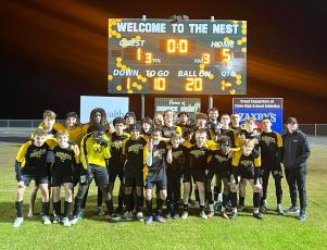 Yulee High School honored its senior soccer players on Jan. 11. The boys team defeated Ridgeview 5-1. The 9-3-1 Hornets tied Creekside 1-1 at home Wednesday to cap the regular season. Submitted