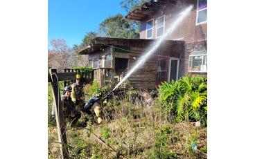 Residential Structure Fire – 522 Citrona Drive. Photos courtesty of Fernandina Beach Fire Department