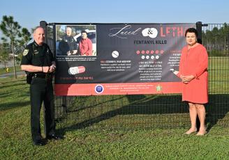 Sheriff Bill Leeper and Superintendent Dr. Kathy Burns announced the “Laced and Lethal” campaign to raise awareness about the dangers of fentanyl and crack down on its distribution. Submitted