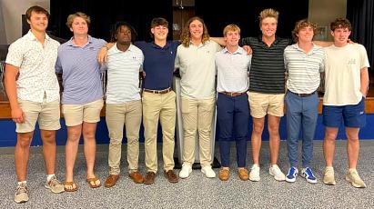 Pictured from left, Nathan Patrick, Brock Graves, Xavier Hutton-Corp, Grant Blalock, Caden Hartman, Sean Benjamin, Sam Simonds, Gage Dickerson and Cory Backe.  Submitted