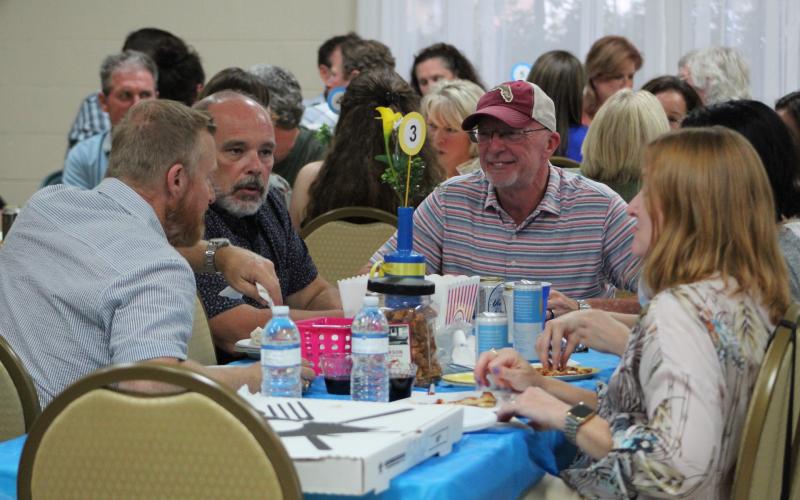 Nassau County’s brightest trivia minds compete for the coveted first-place honor at the Fernandina Beach High School Foundation’s annual Trivia Night. Photo by Holly Dorman/News-Leader.