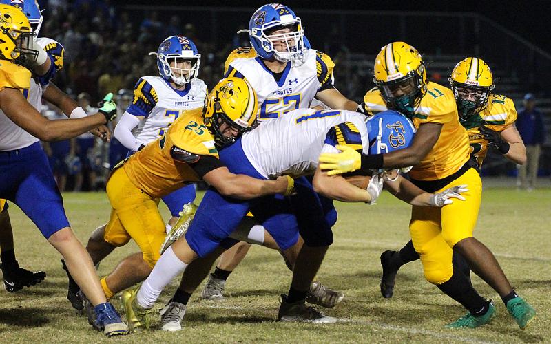 Yulee High School hosted Fernandina Beach Monday night in a makeup matchup. The game was postponed because of Hurricane Ian. Yulee won 21-14. Both teams play on the road Friday. Photos by Beth Jones News-Leader.