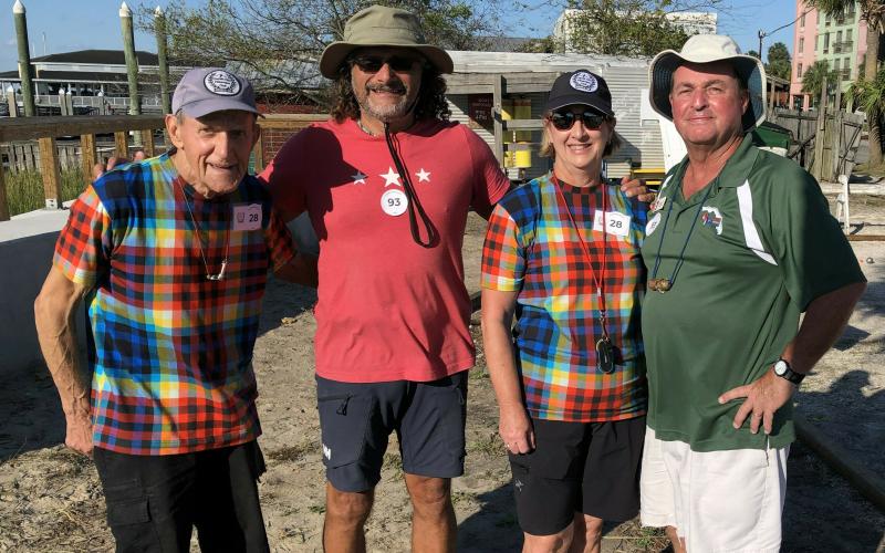 The team of Nigel Glover and Paul Lore (Danger Island) did well to make it through seven games in the recent Amelia Island Open; a great Petanque tournament with players from all over the world.