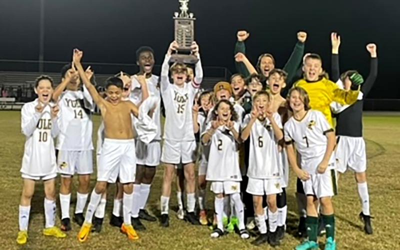 The Yulee Middle School boys soccer team defeated Fernandina Beach on Dec. 15 at Yulee High School. Submitted photo