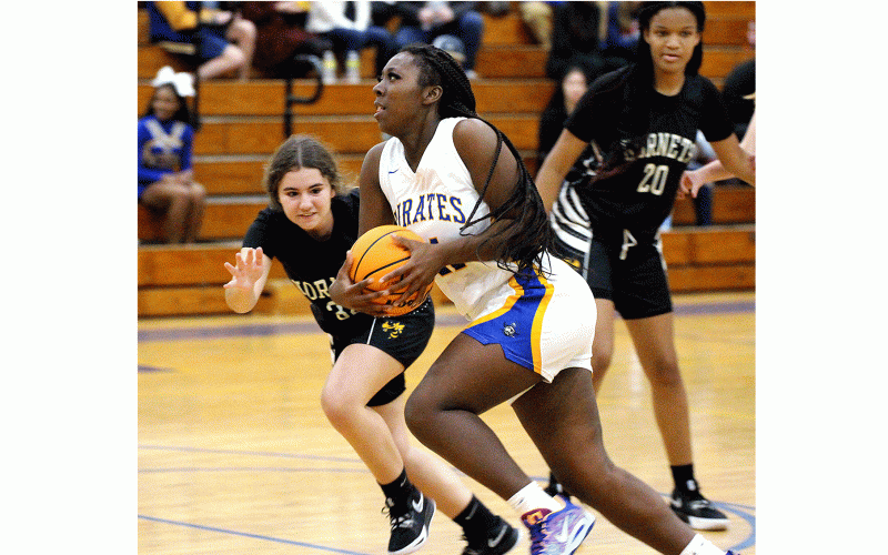The Fernandina Beach High School boys and girls basketball teams hosted Yulee Saturday night. The YHS boys host FBHS Friday for a rematch. Photo by Beth Jones/News-Leader