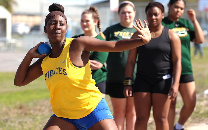Hornets host Pirates in first track meet of season. Photo by Beth Jones