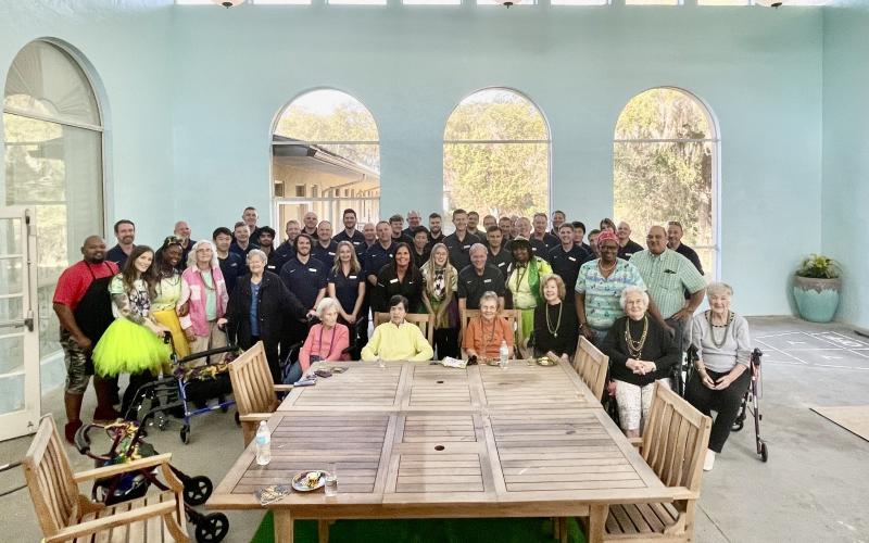 Toyota Material Handling North America and residents of Savannah Grand of Amelia Island gather for a group photo. Photo courtesy of Toyota material Handling North America
