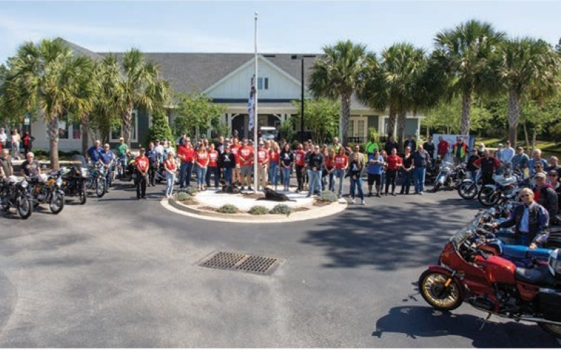 The RIH Grand Marshal lunch ride benefits the K9s for Warriors charity, which supports veterans with companion dogs. Photos by Jim Dohms