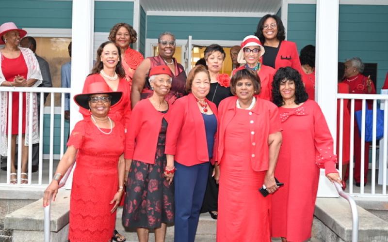 Pictured are, front row from left, Vernell Britton, chairman; Eve Jones, Cassandra Allen, Allean Deloris Gilyard and Cynthia Jones-Jackson, mistress of ceremonies; back row from left, Joy Lawson, Marsha Dean Phelts, Dr. Carolyn Jones, Ann Willis Jennings, Dr. Johnnetta Betsch Cole and Dr. Bria Rice. Submitted photo