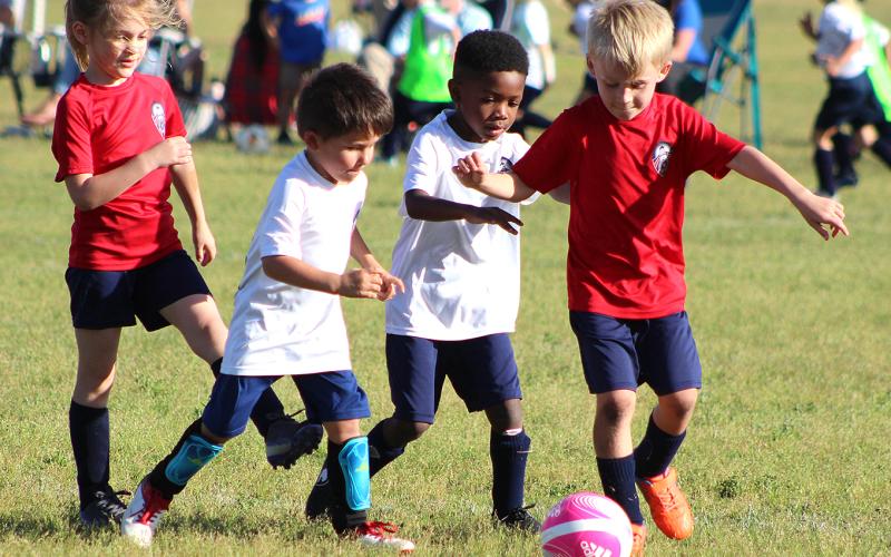 Youth soccer teams hit the fields Wednesday at the Amelia Island Youth Soccer complex on Bailey Road for spring league action. Photo by Beth Jones\News-Leader