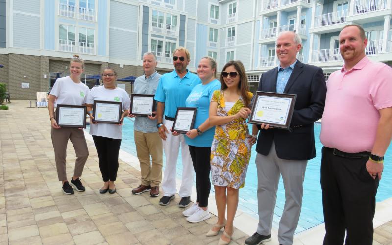 Representatives from the five newly-accredited hotels received their certificates on behalf of their businesses Saturday. Audubon International Chief Operating Officer Fred Realbuto presented the certifications.