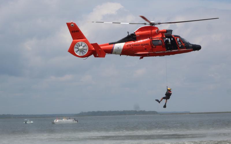 Approximately 2,500 local residents, tourists, boaters and students interested in serving in the Coast Guard turned out for Saturday’s inaugural Safe Boating Week kickoff and Coast Guard open house. Photos by Julia Roberts/News-Leader
