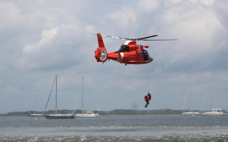Approximately 2,500 local residents, tourists, boaters and students interested in serving in the Coast Guard turned out for Saturday’s inaugural Safe Boating Week kickoff and Coast Guard open house. Photos by Julia Roberts/News-Leader