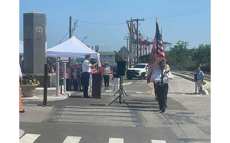 Memorial Day Ceremony at the “Monument to Our Fallen” in historic downtown Fernandina Beach. Submitted photo