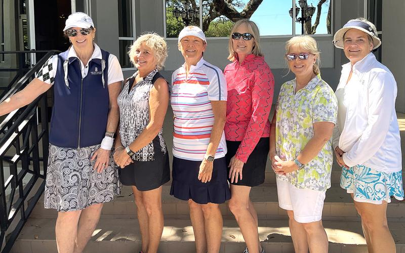 The nine-hole Ladies Golf Association at the Golf Club of Amelia Island held end-of-the-season events, and championship winners are, from left, Janet Swanson, Teresa Howden, Paula Grim, Linda Cooley, Andrea Buehler and Kerry Markowski. Not pictured: Agnes Broderick. Submitted photo