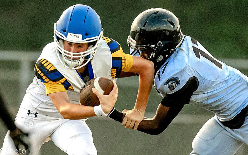 The Fernandina Beach High School football team traveled to Ribault Thursday night to play in its spring game. Photos by Penny Glackin/Special