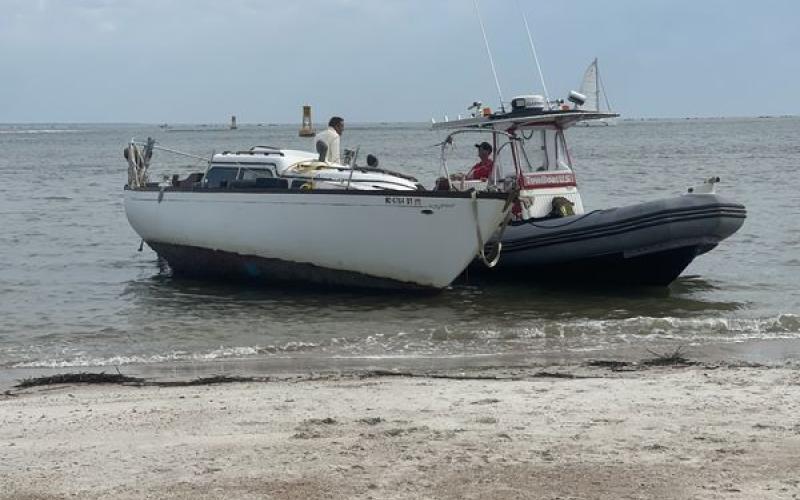 The Nassau County Sheriff’s Office responded to two boat crashes within just a few hours of each other late Sunday night. One involved a couple and their dog, whose boat crashed into the jetties, and the other saw a runaway boat after the operator was thrown into the water. Submitted photo