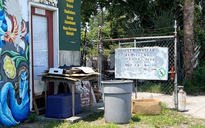 Located at 1247 S. Eighth St., owners of North Nassau Recyclers were recently arrested for failing to keep required records. Photo by Holly Dorman