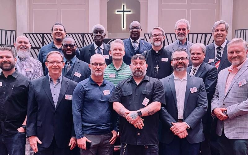 NDP Serving Pastors, first row, from left, Adam Page, Neil Helton, Mike Kwiatkowski, Mark Souter, John Kasper, Sr. and Zach Terry. Second row, from left, Dan Beckwith, Dwayne Campbell, Bryan Jarvis, Brad Cunningham and Ken Jones. Third row, from left, Paul Bullock, Wardell Avant, Jeremiah Robinson, Rob Goyette and Don Edwards. Submitted photo