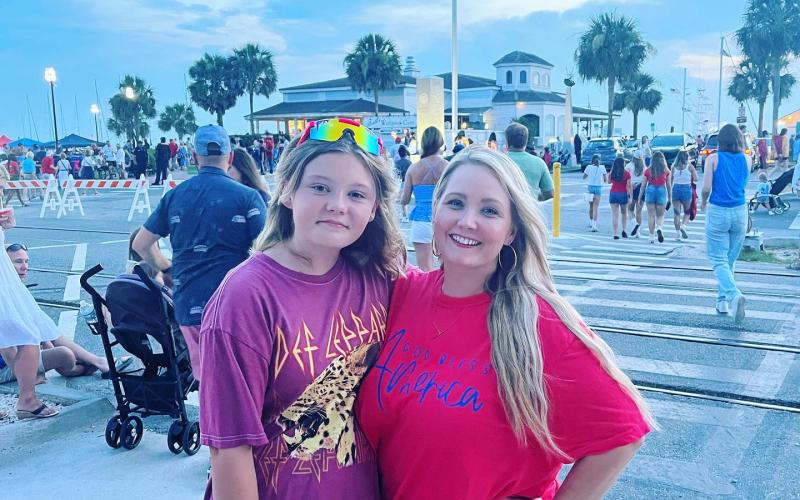Family and friends enjoyed the day and night festivities in downtown Fernandina Beach. Submitted photo