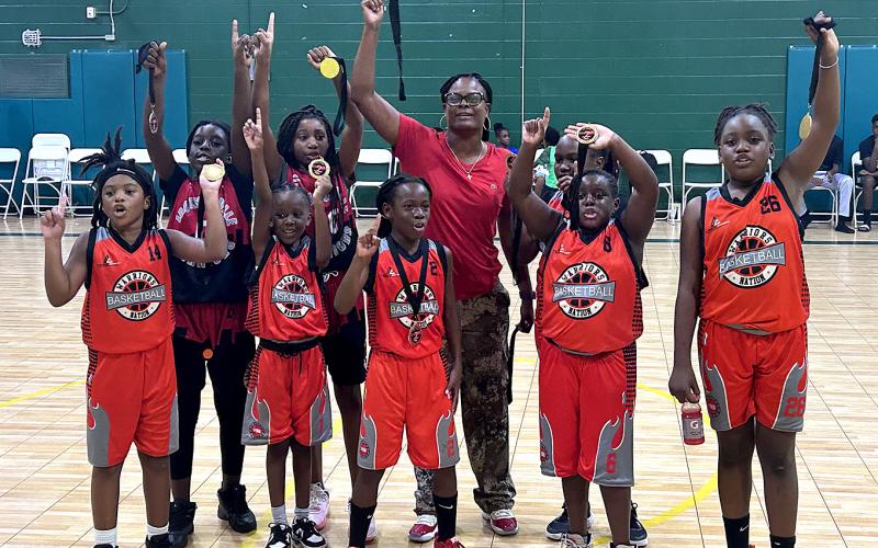 The Nassau Ballerz hosted the Last Ride Bash basketball tournament Friday through Sunday. Winners included Future Stars out of Waycross, Ga., third- and fourth-grade girls, above right. Submitted photo