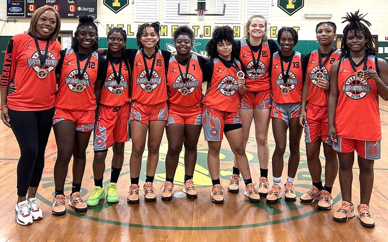The Lady Warriors from Brunswick, Ga., clinched the girls junior varsity crown. Submitted photo