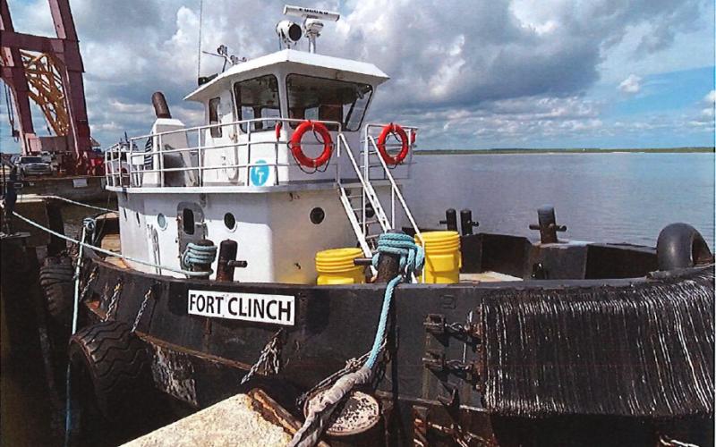 The Fort Clinch, a tug boat owned by the Ocean Highway and Port Authority that services ships coming in and out of the Port of Fernandina, is out of service as it has not been inspected by the Coast Guard. Port operator Nassau Marine Terminals says a contract has been signed with a shipyard to perform the inspection and service the tug, and maintenance is expected to begin in October.