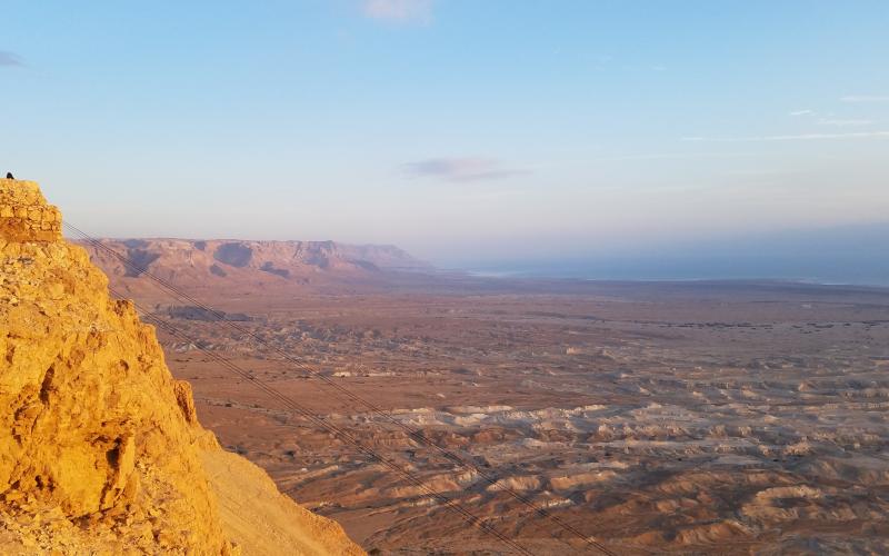 The view from Masada, an ancient fortification on a plateau. Members in my group had bar and bat mitzvahs in the ruins of the synagogue here, the oldest synagogue yet found. Photo by Sean Rosenthal/News-Leader