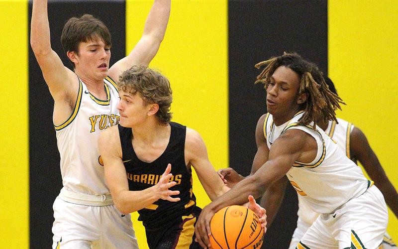 The Yulee High School boys basketball team hosted the West Nassau Warriors Tuesday night. The YHS Hornets prevailed 67-32. The Yulee junior varsity boys won in overtime. Photos by Beth Jones/News-Leader