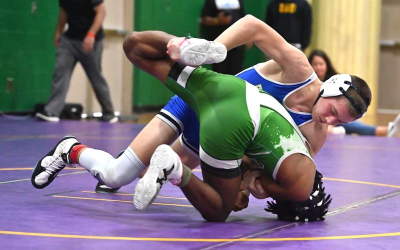 Pirate grapplers at Saylor duals. Photo by Erin Mahoney/Special