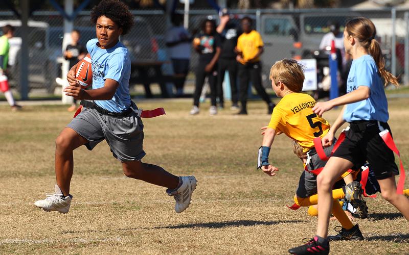 Opening day for flag football. Photo by Beth Jones/News-Leader