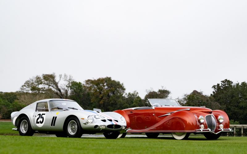 A record 27,000 automotive enthusiasts celebrated car culture over the four-day motoring event. 1962 Ferrari 250 GTO and 1947 Delahaye 135MS Narval Cabriolet named Best in Show at The Amelia. Photo by Hagerty