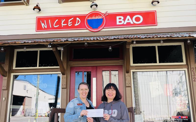Theresa Duncan, Fernandina Beach Main Street Board chair, left, and Nathalie Wu, owner of Wicked Bao. Submitted