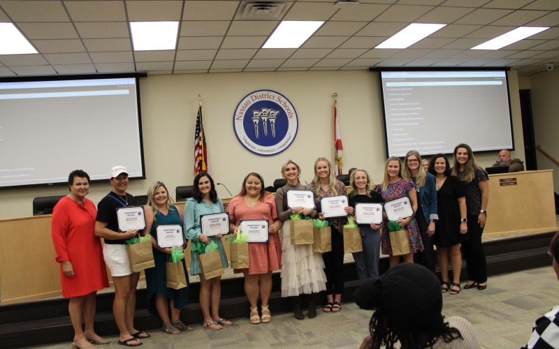Teachers from Wildlight Elementary School were recently recognized for turning their classrooms into magical learning spaces. From left, Chritina Steffen, Laura Smith, Victoria Rowell, Heather Rowan, Kori Long, Ashley Hawkins, Missy Fancher, Corinna Ballard, Amber Bovinette, Michelle Chambers and Sarah Ray. Photo by Tracy McCormick-Dishman/News-Leader
