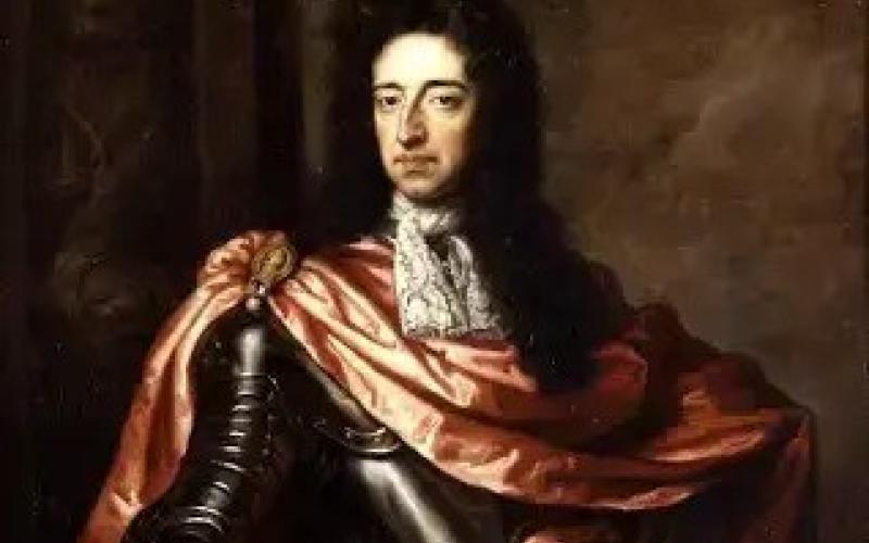 William III, also known as William of Orange, was King of England, Ireland and Scotland from 1689 to 1702. He was a descendant of the Duchy of Nassau in Germany. Nassau River, Nassau Sound and Nassau County derived their names from the British king’s lineage. The portrait is by Godfrey Kneller, circa 1690.