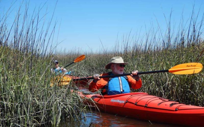 Sam Carr of the Bartram Trail Society of Florida enjoys the Guided Kayak Tour on Saturday along Amelia River and Egan's Creek River. Submitted photo